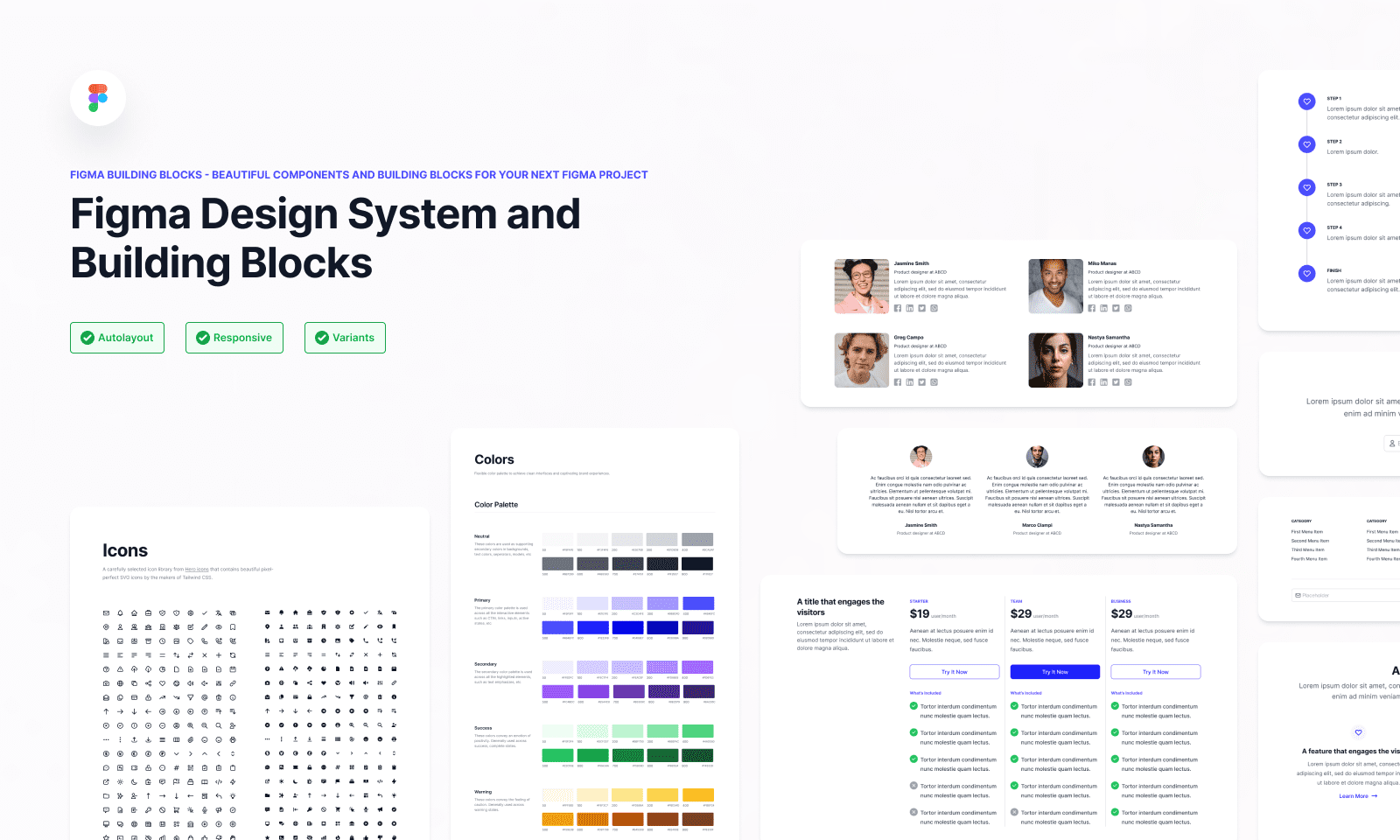 Figma design system and building blocks