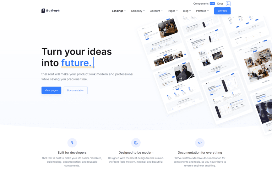 theFront - multipurpose template and UI kit